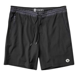 Vuori Men’s Bahia Hybrid Board Shorts Solid Black Size 38